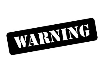 Warning stamp symbol, label sticker sign button, text banner vector illustration .