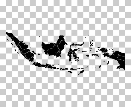 Indonesia detailed map shape, Flat web graphic concept icon symbol vector illustration .