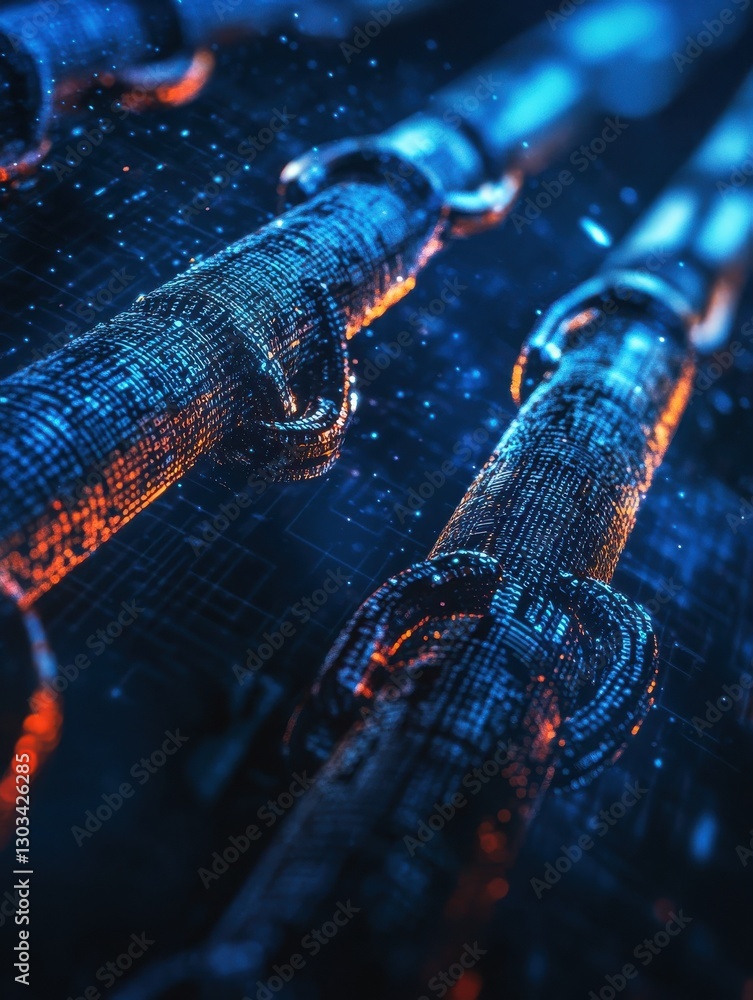 Poster exploring the intersection of cybersecurity and cryptocurrency technology in a blockchain environmen