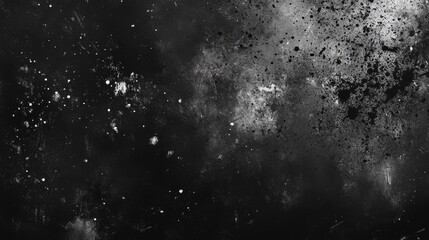Obraz premium A grainy, black and white background with splattered paint. It's perfect for adding a faded, vintage look. 