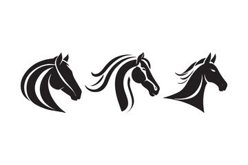 Minimalist Horse Head Illustration for Branding and Design