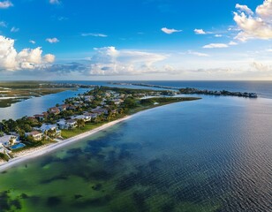Generated image Florida Peninsula is characterized by its one-of-a-kind geography stunning coastal landscape.