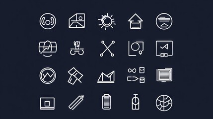 Sixty simple business icons.  Easy to change, and ready to use in your designs.
