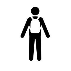 Minimalist  vector Backpacker 