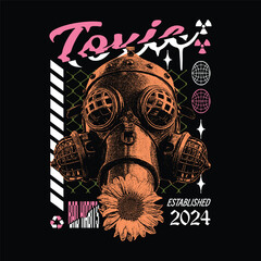 toxic habits . t shirt illustration design