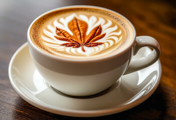 cup of coffee with cinnamon