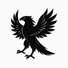 eagle vector silhouette on white background
