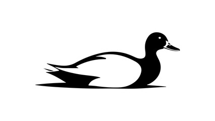 simple sitting duck vector illustration