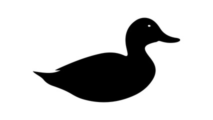 simple black duck shape icon symbol