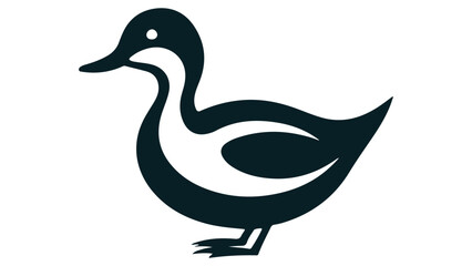 vector illustration of a duck shape silhouette