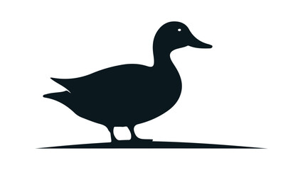 simple duck outline vector shape silhouette illustration