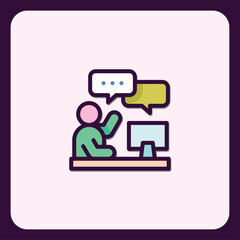 Modern Communication and Collaboration Symbol Representing Digital Workplace