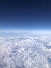 Sky and clouds, sky over clouds, view from the plane