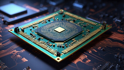 A Modern Background Featuring Microprocessor and CPU Technology for Innovation