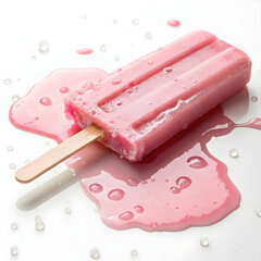 Strawberry popsicle isolated