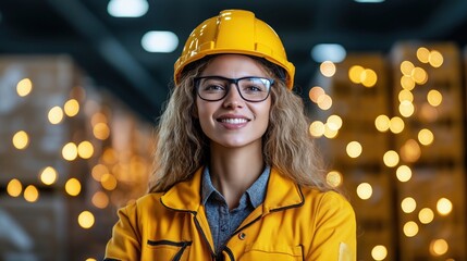 Logistics worker reviews shipment documentation in a busy warehouse for efficient inventory management