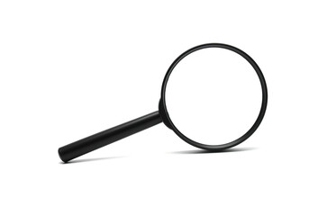 Magnifying glass isolated on white background with clipping path