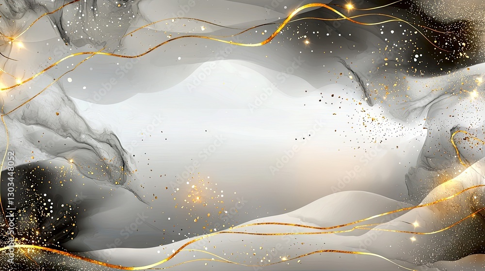 Poster contemporary gray background with smooth gradient blending and artistic textures.