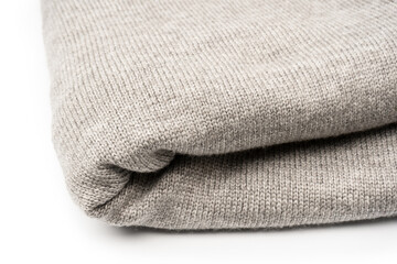 Grey wool sweater texture as a background.
