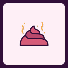 Whimsical pink pile icon with a unique design and playful accents