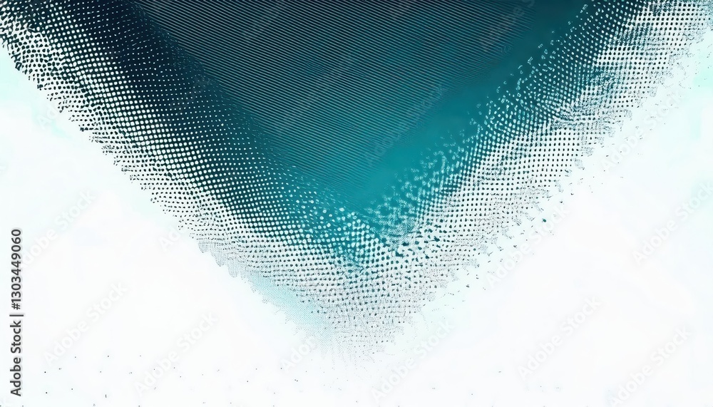 Aufkleber abstract halftone texture with teal gradient and pixelated dot pattern, ideal for modern graphic des