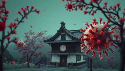 Surreal Virus Blossoms Haunt Japan