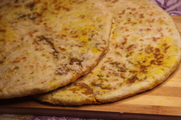 Traditional Amazigh Stuffed Bread in Morocco, Aghroum Ntdount
