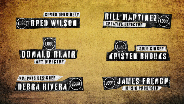 Black And Wite Lower Thirds