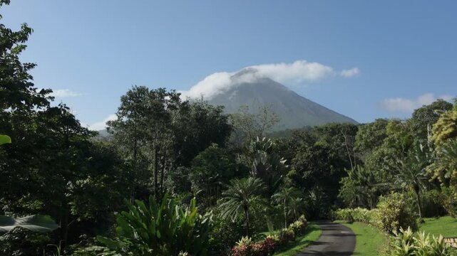 Arenal Volcano on a beautiful clear day, La Fortuna Costa Rica