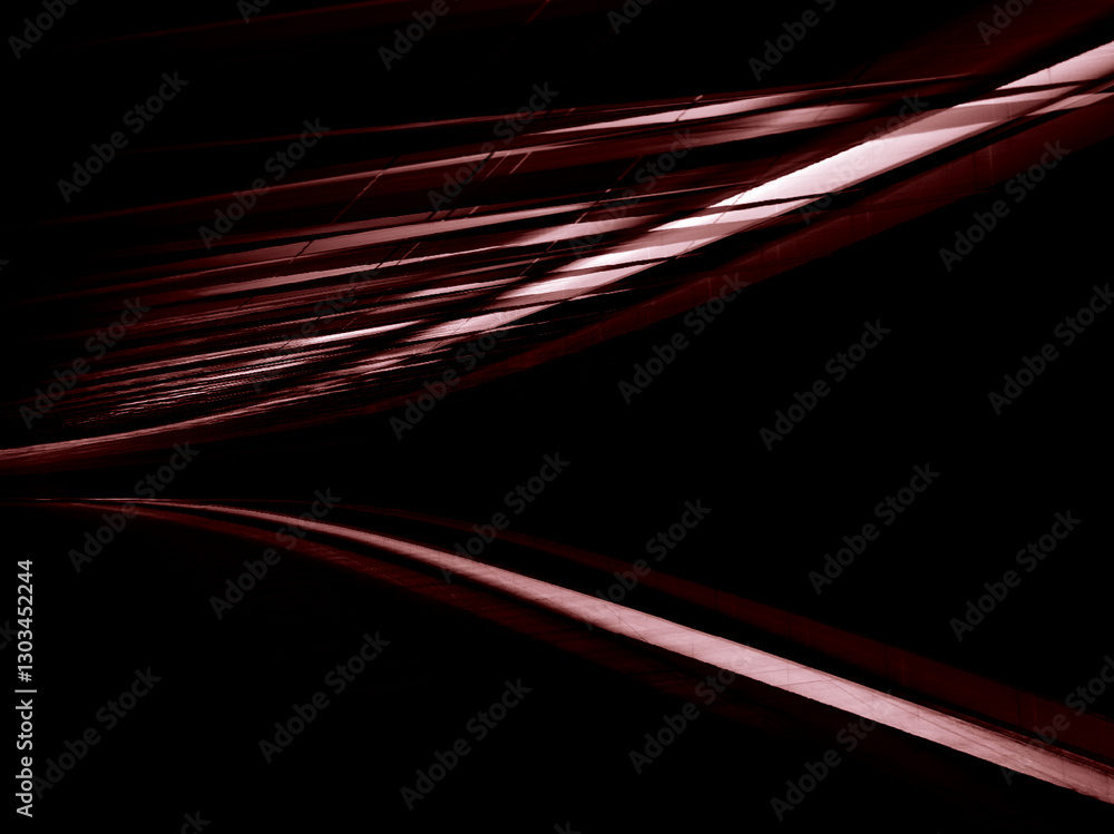 Poster a dark dynamic angle line and curve minimalist abstract with slashes in black and red