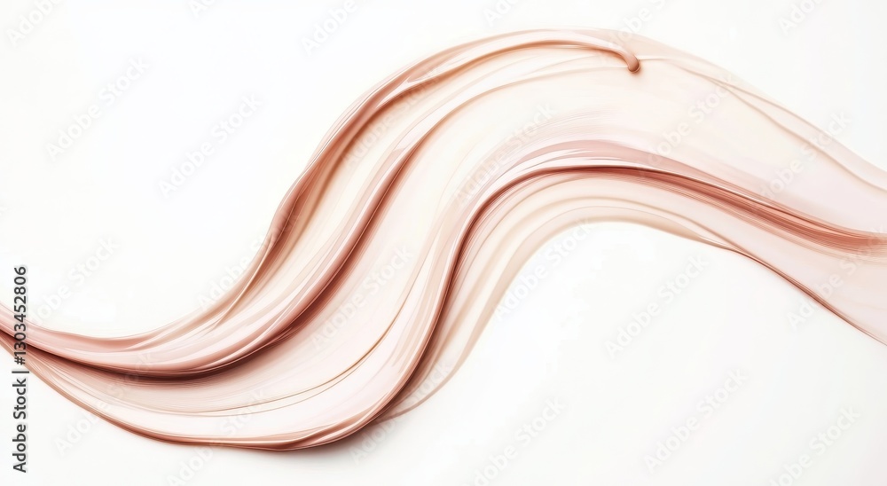 Aufkleber flowing soft beige waves on a light background creating a serene and calming abstract design perfect