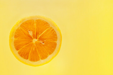 Half lemon fruit background