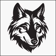 wolf head vector