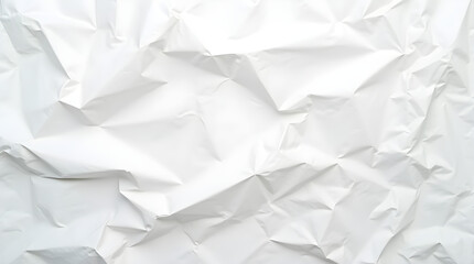 Obraz premium White Crumpled Paper Texture Wrinkled Abstract Background Detail