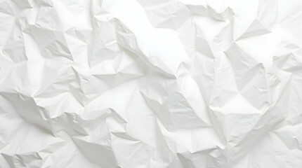 Obraz premium Crumpled White Paper Texture - Abstract Background Rough Surface Light and Shadow