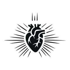 A simple and elegant heart icon, perfect for love-themed designs, health-related projects, or branding. This high-quality vector graphic is easily customizable and suitable for various applications, i