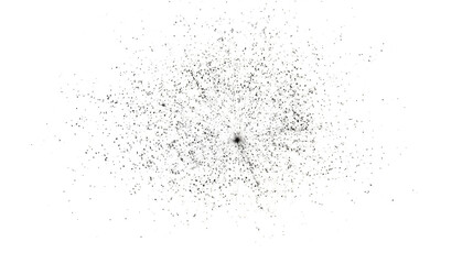 Obraz premium Abstract white splash on black background