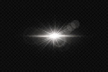 The effect of a star and a flash of light, an explosion of rays and a brilliant flare.