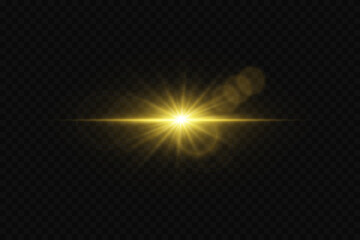 The effect of a star and a flash of light, an explosion of rays and a brilliant flare.