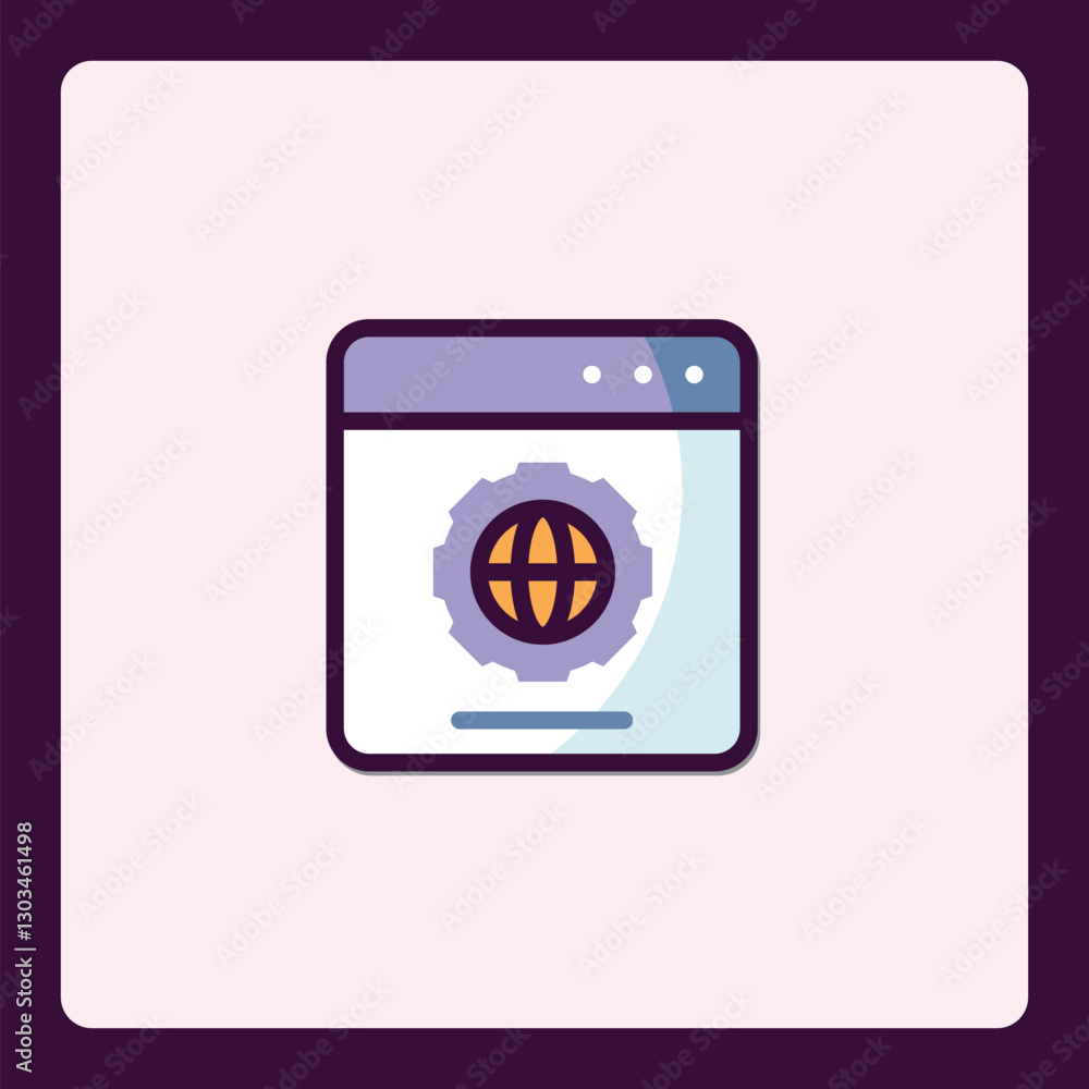 Poster global web settings interface: website optimization and maintenance icon