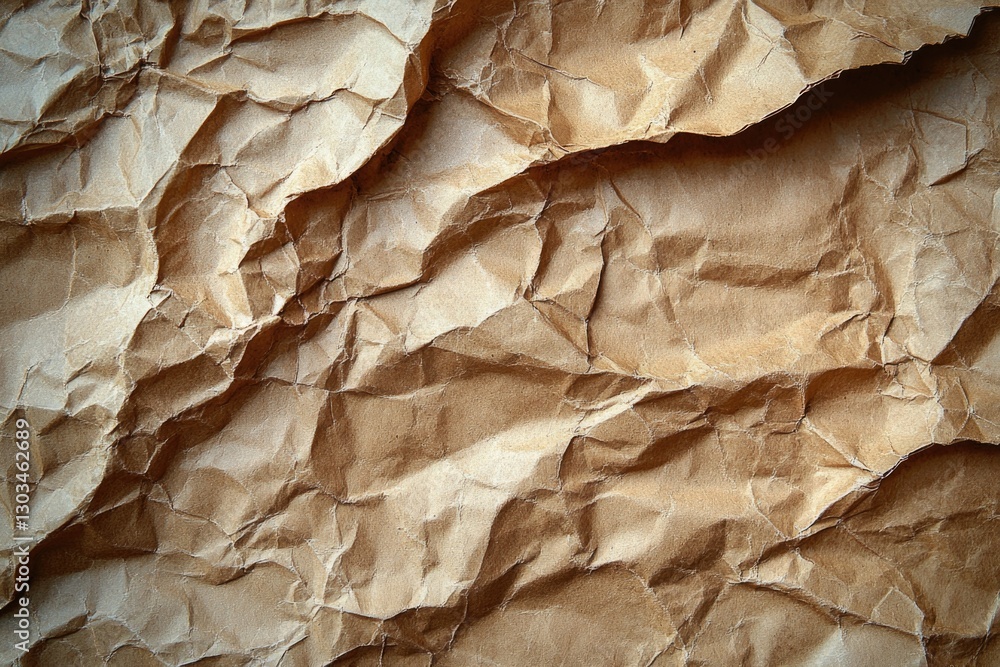 Poster close-up shot of a brown paper with unique texture and pattern
