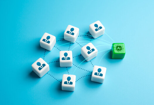 Increasing team efficiency by implementing artificial intelligence. Contacting all company participants at once. Communication and automation enhance workplace productivity.