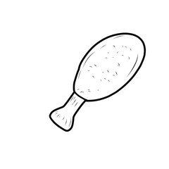 Chicken Thigh Hand Drawn 