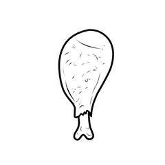 Chicken Thigh Hand Drawn 