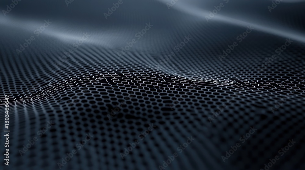 Poster abstract hexagonal grid surface texture