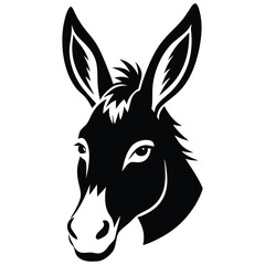 Rustic Donkey Head Illustration – Perfect for Branding & Prints