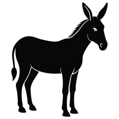 Wildlife Donkey Silhouette – Elegant & Simple Vector Art