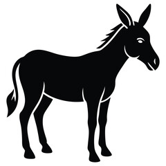 Wildlife Donkey Silhouette – Elegant & Simple Vector Art