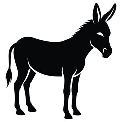 Wildlife Donkey Silhouette – Elegant & Simple Vector Art
