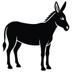 Wildlife Donkey Silhouette – Elegant & Simple Vector Art
